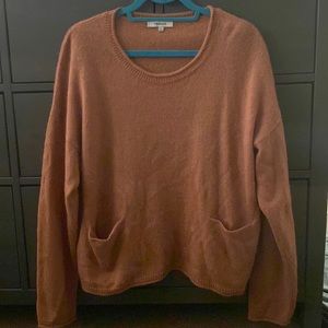 Blush/salmon sweater XL madewell pockets